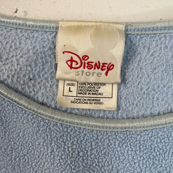 VTG Disney Store Tigger Fleece Pullover Sweatshirt Adult Large Blue Winnie Pooh - Picture 3 of 8